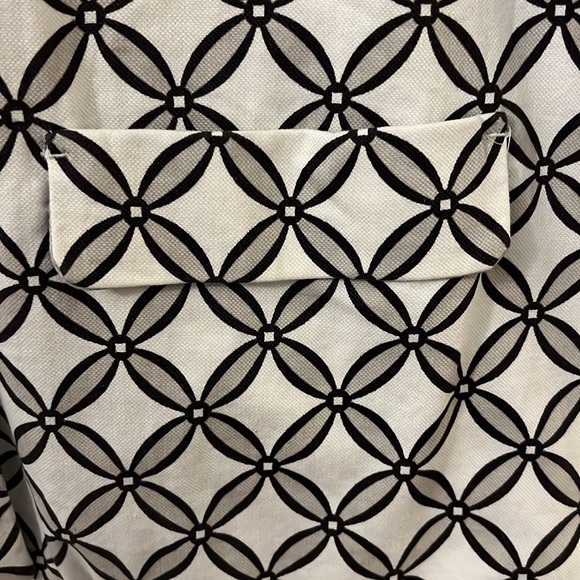 Coldwater creek geo design short sleeve blazer SZ 20-22 black & white work wear - Picture 4 of 14